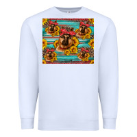 White german shepherd with sunflowers Premium Sweatshirt - Artiststas