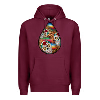 Burgundy mexican teardrop  2 Premium Hoodie - BundleAndBundleShop