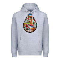 Heather Grey mexican teardrop  2 Premium Hoodie - BundleAndBundleShop