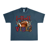 Midnight Navy Football vibes red and blue Urban Heavy Tee - HowdyJamesFarm