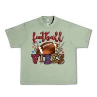 Oil Green Football vibes red and blue Urban Heavy Tee - HowdyJamesFarm