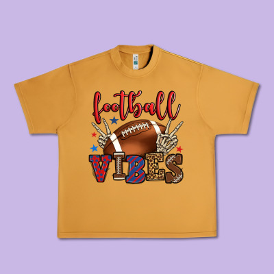Football Vibes Red And Blue Urban Heavy Tee Designed By Howdyjamesfarm