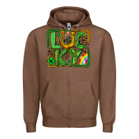Chestnut lucky horseshoe st patricks day leopard frame Zipper Hoodie - LillyAllenDesigns