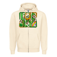 Sandshell lucky horseshoe st patricks day leopard frame Zipper Hoodie - LillyAllenDesigns