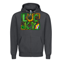Smoke lucky horseshoe st patricks day leopard frame Zipper Hoodie - LillyAllenDesigns