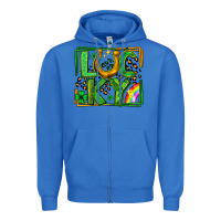 True Royal lucky horseshoe st patricks day leopard frame Zipper Hoodie - LillyAllenDesigns