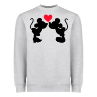 Heather Grey Minnie Mouse Heavyweight Sweatshirt - CowhideDigitalArt