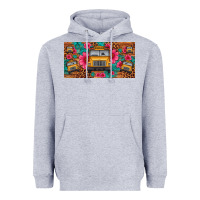 Heather Grey school bus leopard gemstone license plate Heavyweight Hoodie - Artiststas