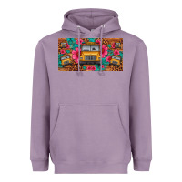 Lavender school bus leopard gemstone license plate Heavyweight Hoodie - Artiststas