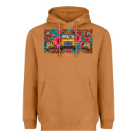 Meerkat school bus leopard gemstone license plate Heavyweight Hoodie - Artiststas