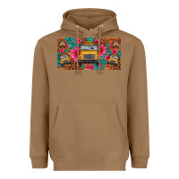 School Bus Leopard Gemstone License Plate Heavyweight Hoodie | Teevron