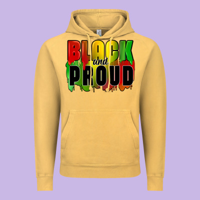 Black And Proud Vintage Hoodie Designed By Cowgirlartshop