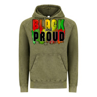 Vintage Olive black and proud Vintage Hoodie - CowGirlArtShop