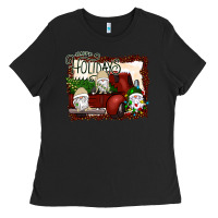 Black happy holidays gnomes Christmas Truck Ladies Tee - Bettercallsaul