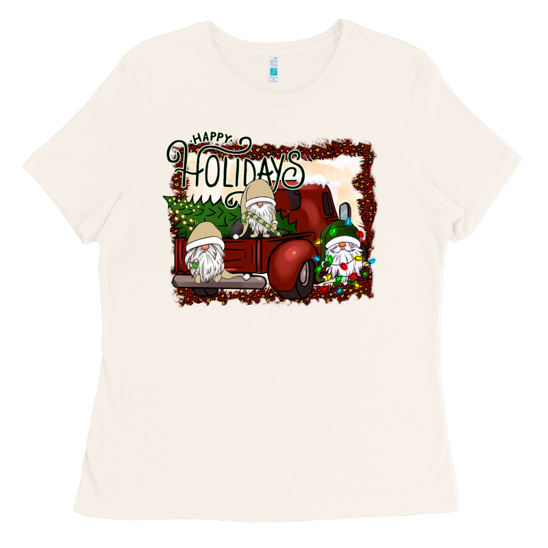 Happy Holidays Gnomes Christmas Truck Ladies Tee by Bettercallsaul | Teevron