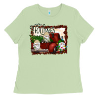 Matcha happy holidays gnomes Christmas Truck Ladies Tee - Bettercallsaul