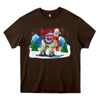 Chocolate Brown fleece navidad alpaca mountains Heavy Core Tee - LillyAllenDesigns