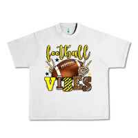Lunar Rock Football vibes yellow and black team color Urban Heavy Tee - HowdyJamesFarm