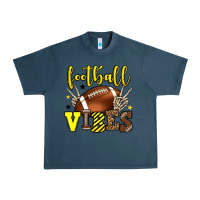 Midnight Navy Football vibes yellow and black team color Urban Heavy Tee - HowdyJamesFarm
