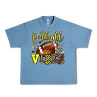 Pebble Blue Football vibes yellow and black team color Urban Heavy Tee - HowdyJamesFarm