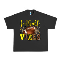 Pigment Black Football vibes yellow and black team color Urban Heavy Tee - HowdyJamesFarm