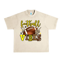 Football Vibes Yellow And Black Team Color Urban Heavy Tee | Teevron