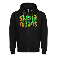 Black little miss shenanigans St. Patrick's Zipper Hoodie - LillyAllenDesigns