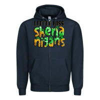 Navy little miss shenanigans St. Patrick's Zipper Hoodie - LillyAllenDesigns