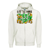 Oatmeal Heather little miss shenanigans St. Patrick's Zipper Hoodie - LillyAllenDesigns