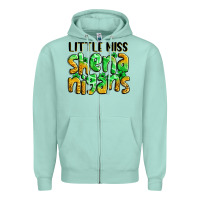 Seafoam little miss shenanigans St. Patrick's Zipper Hoodie - LillyAllenDesigns