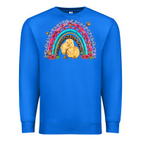 True Royal easter flowers and butterfly with chicks rainbow Premium Sweatshirt - Artiststas