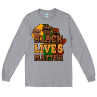 Heather Grey black lives matter Long Sleeve Tee - HowdyJamesFarm