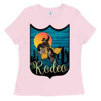 Bubblegum Pink Rodeo Name Tag Ladies Tee - Bettercallsaul