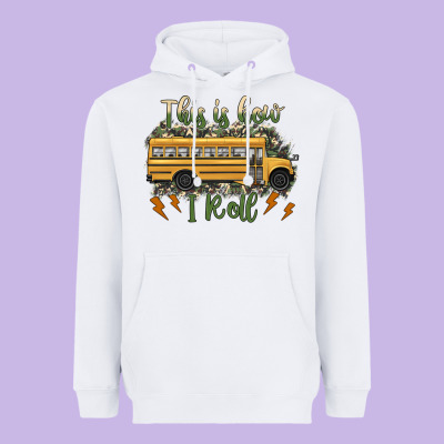 This Is How I Roll School Bus Camouflage Heavyweight Hoodie Designed By Artiststas