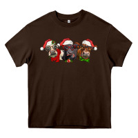 Chocolate Brown christmas heifers Heavy Core Tee - LillyAllenDesigns