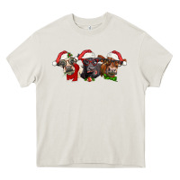 Cream christmas heifers Heavy Core Tee - LillyAllenDesigns