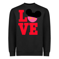 Black Minnie Mouse Heavyweight Sweatshirt - CowhideDigitalArt