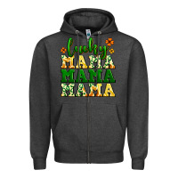 Charcoal Heather lucky mama mama mama  St. Patrick's Zipper Hoodie - LillyAllenDesigns
