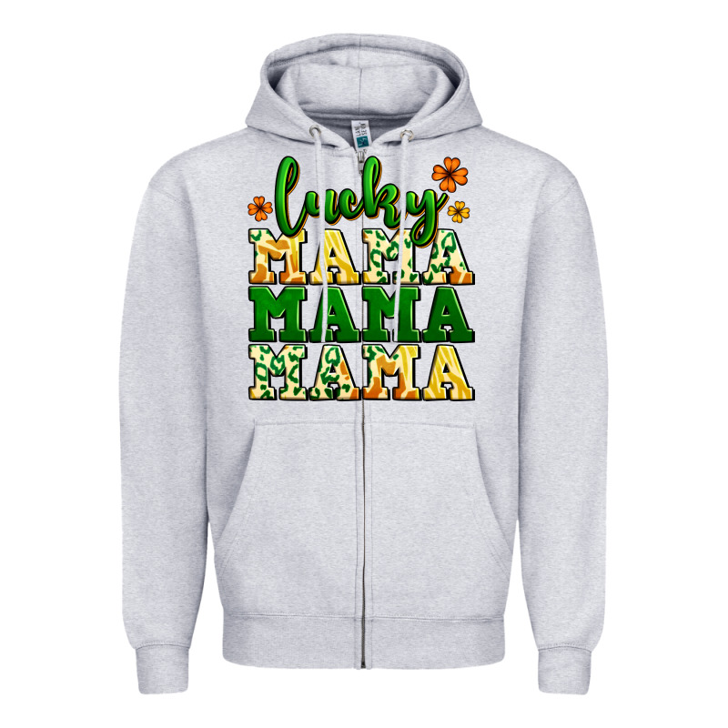 Lucky Mama Mama Mama  St. Patrick's Zipper Hoodie by LillyAllenDesigns | Teevron