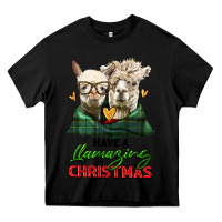 Black have a llamazing christmas alpaca head Heavy Core Tee - LillyAllenDesigns