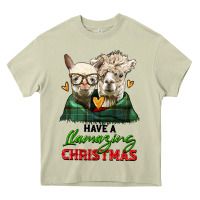 Have A Llamazing Christmas Alpaca Head Heavy Core Tee | Teevron