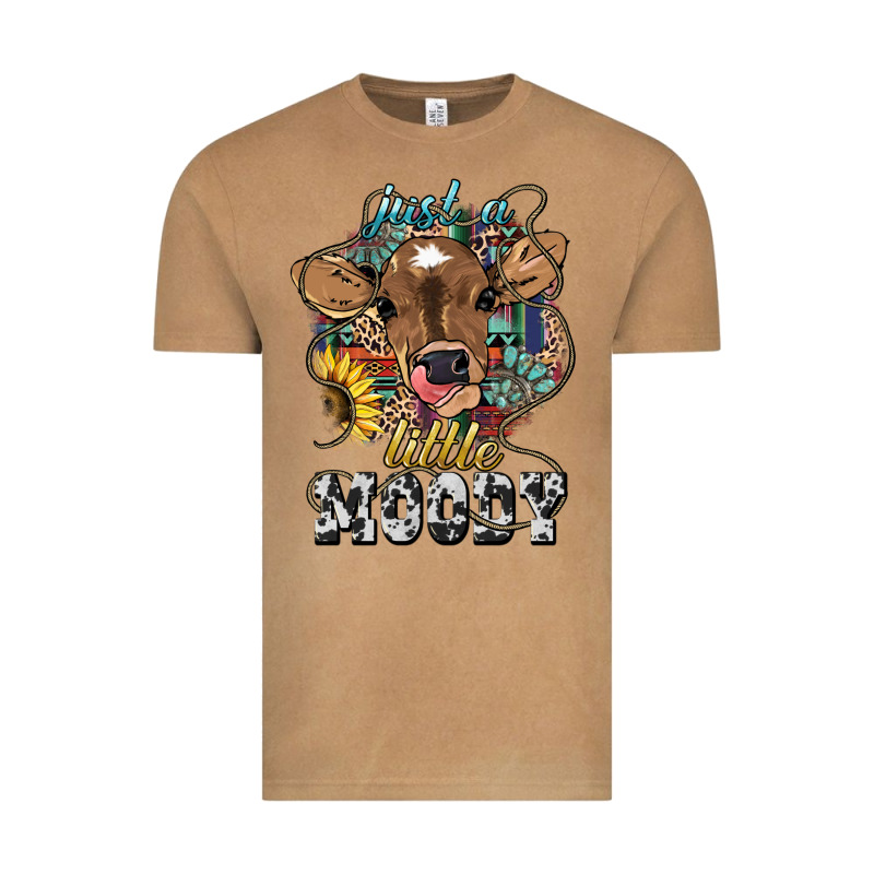 Just A Little Moody Baby Cow Vintage Tee by HowdyJamesFarm | Teevron