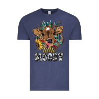 Vintage Denim Just a little moody baby cow Vintage Tee - HowdyJamesFarm