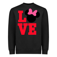 Black Minnie Mouse Heavyweight Sweatshirt - CowhideDigitalArt