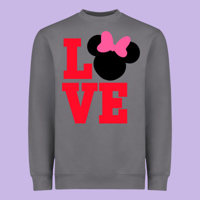 Minnie Mouse Heavyweight Sweatshirt Designed By Cowhidedigitalart