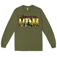 Army Green American Mom Mother's Day Long Sleeve Tee - CowGirlArtShop