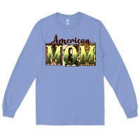Colony Blue American Mom Mother's Day Long Sleeve Tee - CowGirlArtShop