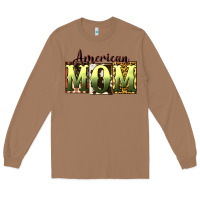 Toasted Coconut American Mom Mother's Day Long Sleeve Tee - CowGirlArtShop
