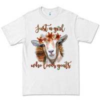 White Just a Girl Who Loves Goat Premium Tee - Bettercallsaul