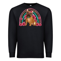 Black french bulldog floral rainbow Premium Sweatshirt - Artiststas